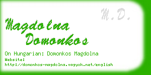 magdolna domonkos business card